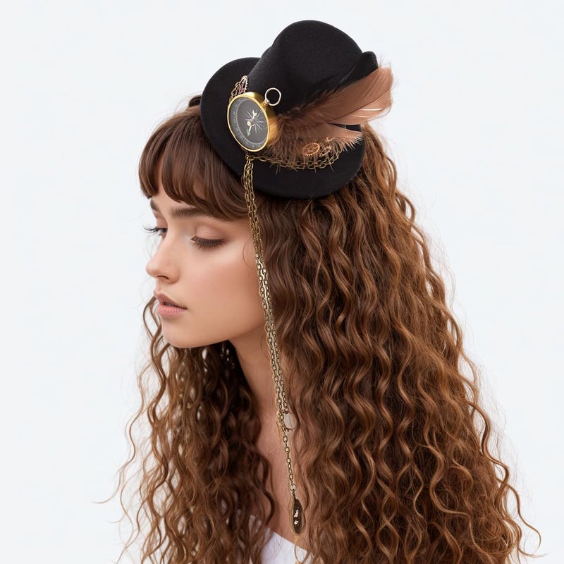 GRACEART Steampunk Accessories Mini Top Hat Headwear (C) - Image 2